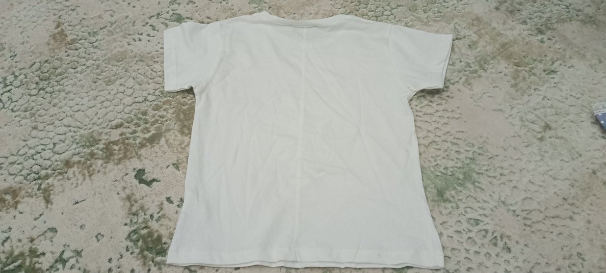 Beyaz Kısa Kollu Baskılı kız Çocuk Tişört - Görsel 2