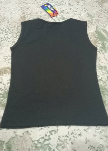 Siyah Baskılı Çocuk Kolsuz t-shirt - Görsel 2