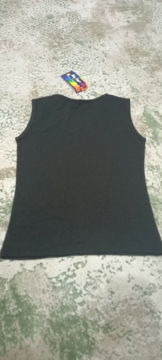 Siyah Baskılı Çocuk Kolsuz t-shirt - Görsel 2