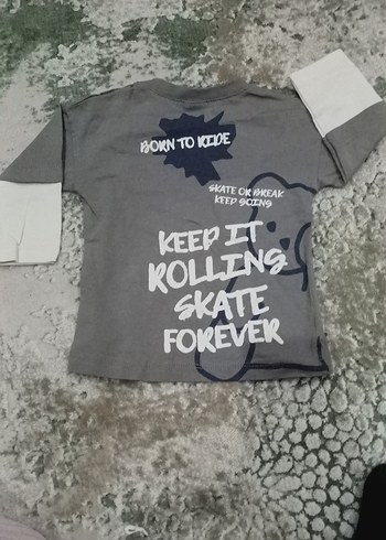 Gri Uzun Kollu Erkek Çocuk Sweatshirt - Görsel 2