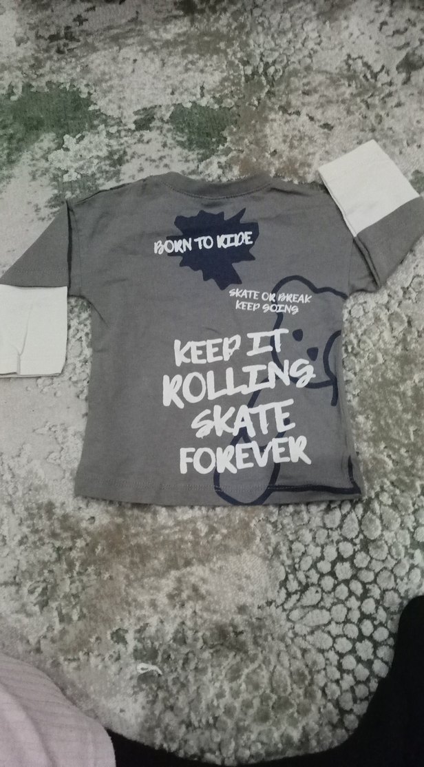 Gri Uzun Kollu Erkek Çocuk Sweatshirt - Görsel 2