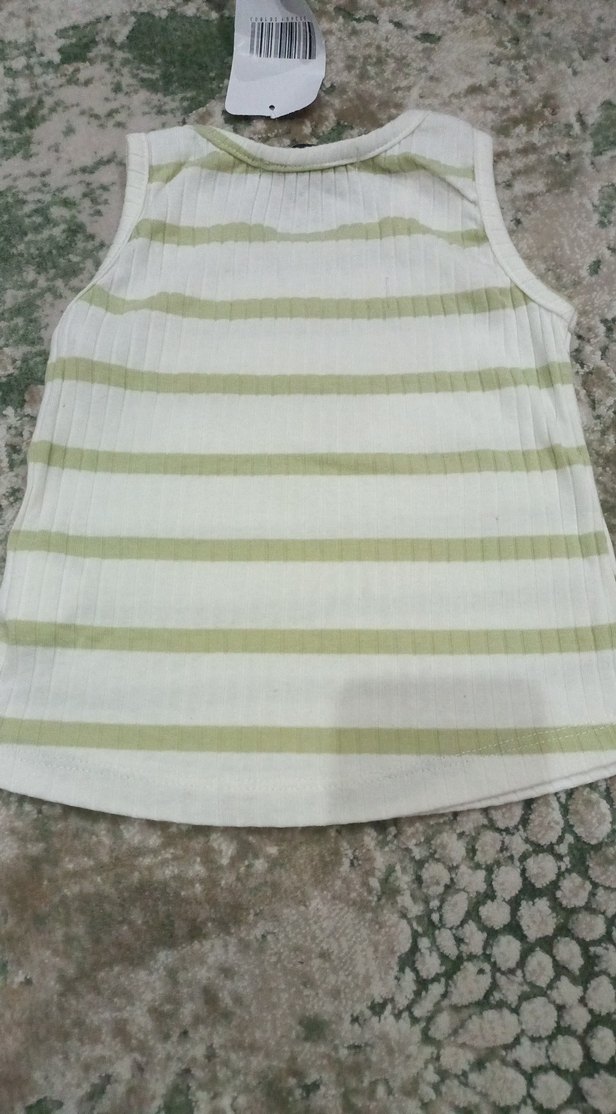 Kız Çocuk Çizgili Triko Atlet - Görsel 2