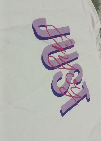 Beyaz Baskılı Kız Çocuk Tişörtü - Görsel 3