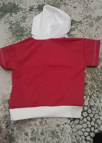 Kırmızı Kapüşonlu Erkek Çocuk Sweatshirt - Görsel 3