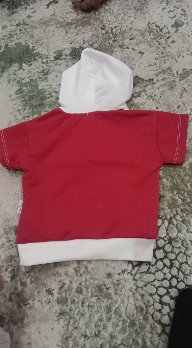 Kırmızı Kapüşonlu Erkek Çocuk Sweatshirt - Görsel 3