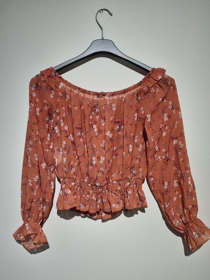 Fırfırlı Bohem Uzun Kollu Kadın Bluz - Görsel 2