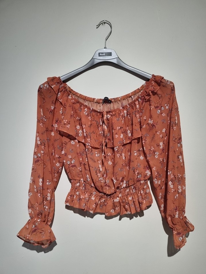 Fırfırlı Bohem Uzun Kollu Kadın Bluz - Görsel 4