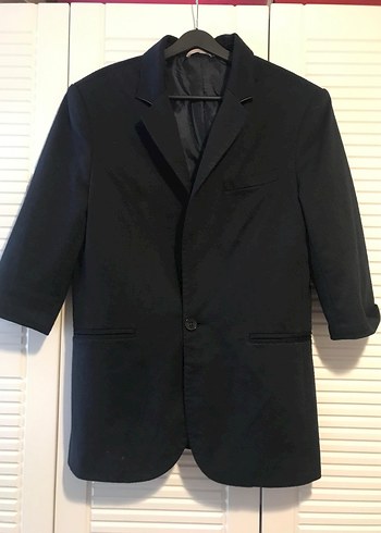 Kısa Kollu Siyah Erkek Takım Elbise - Görsel 2