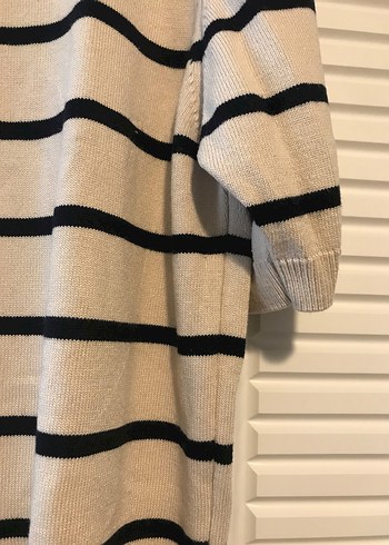 Bej Çizgili Kısa Kollu Erkek Tişört - Görsel 4