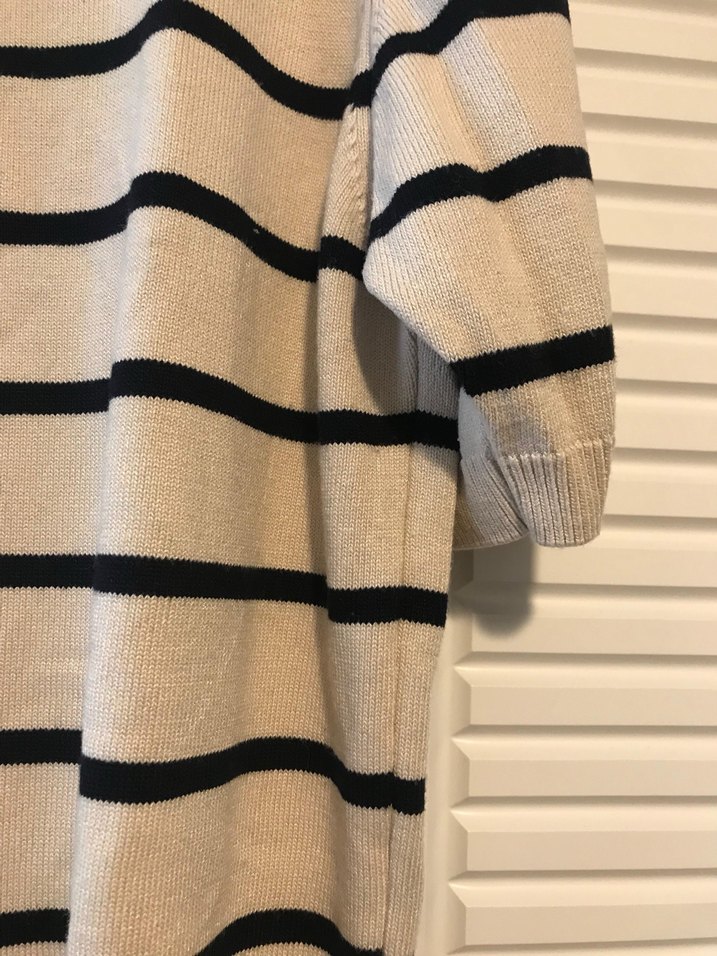 Bej Çizgili Kısa Kollu Erkek Tişört - Görsel 4