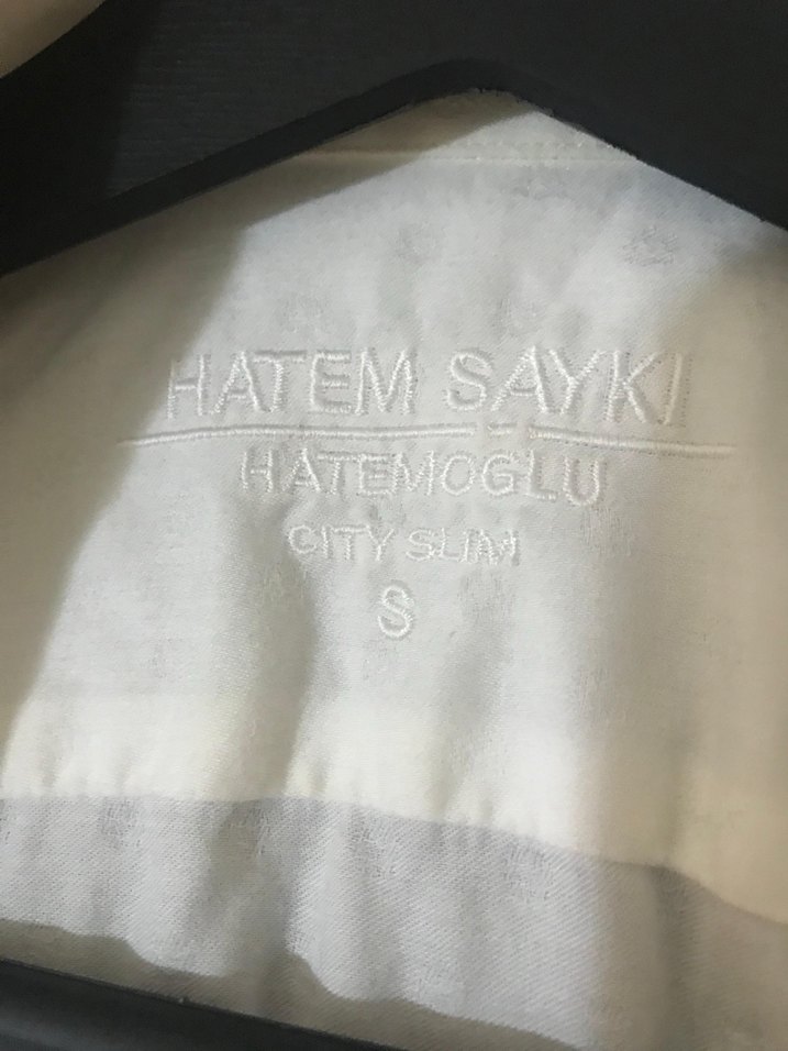 Beyaz Keten Erkek Gömlek, Düğmeli, Uzun Kollu Hatem Sayki /Hatem - Görsel 2