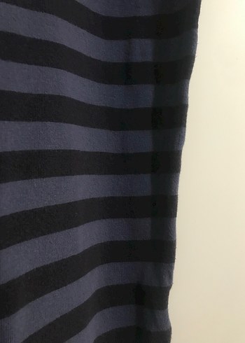 Kısa Kollu Çizgili Hamile Tişörtü - Görsel 2