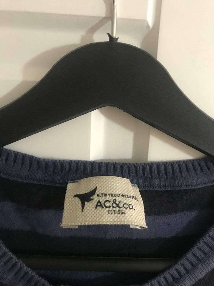 Kısa Kollu Çizgili Hamile Tişörtü - Görsel 3