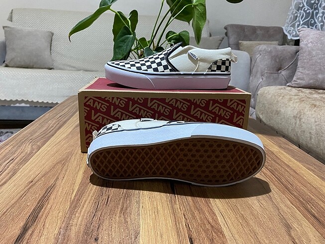 38 Beden Vans Beyaz Renk Damalı