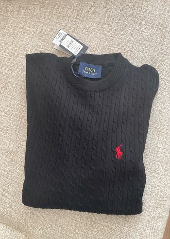 Polo Ralph Lauren Erkek Siyah Polo Triko Kazak