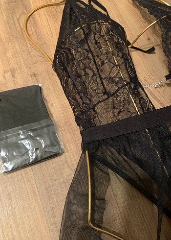 Siyah Dantel fantazi gecelik - Görsel 4