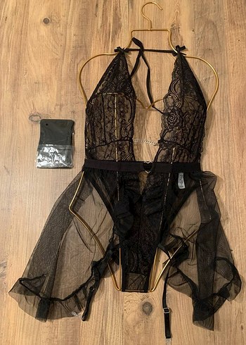 Siyah Dantel fantazi gecelik - Görsel 3