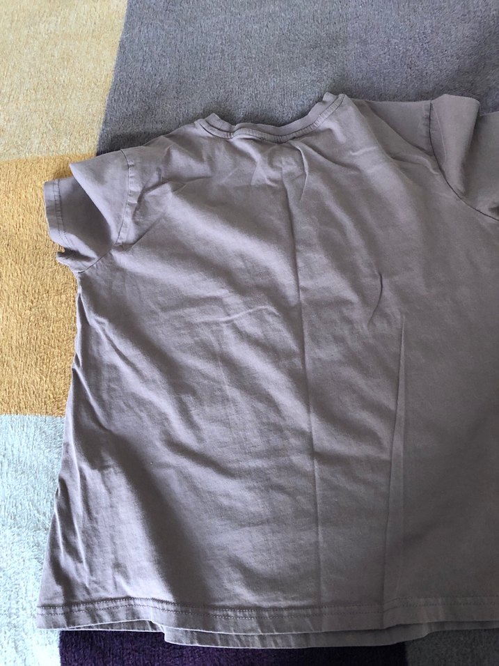 Baskılı Kahverengi Tişört - Görsel 3