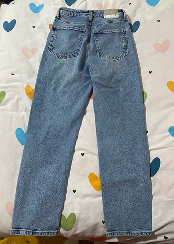 Kadın Mavi momjean Pantolon - Görsel 4