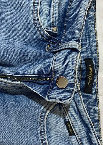 Kadın Mavi momjean Pantolon - Görsel 3