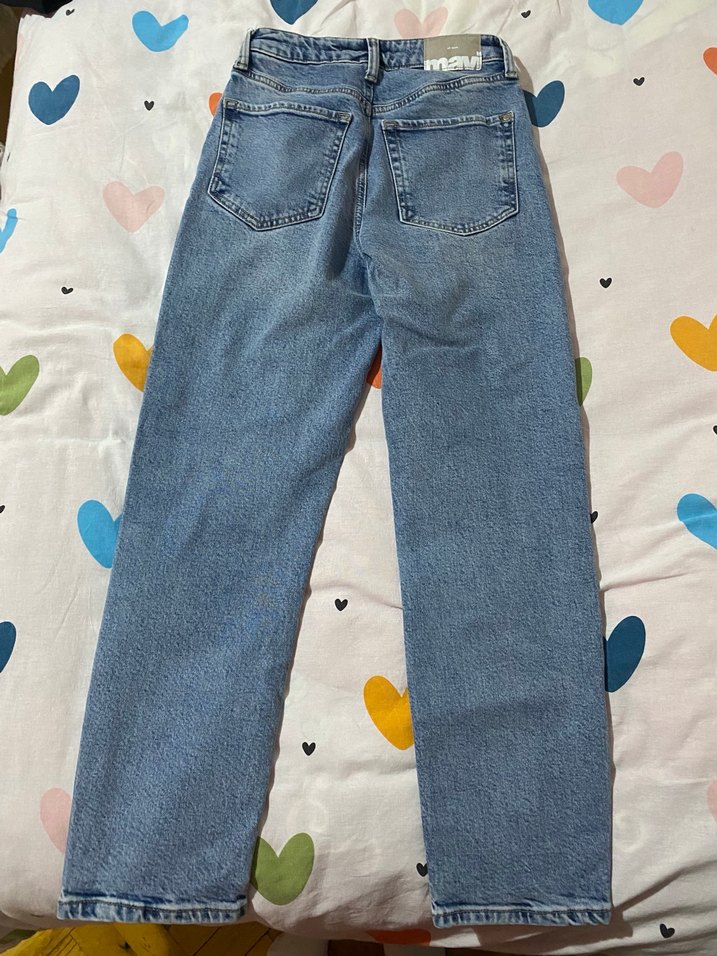 Kadın Mavi momjean Pantolon - Görsel 4