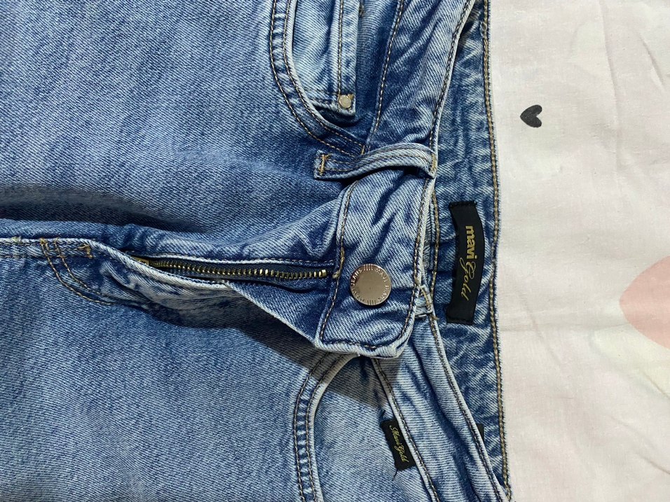 Kadın Mavi momjean Pantolon - Görsel 3