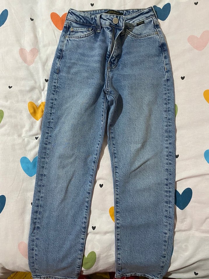 Kadın Mavi momjean Pantolon - Görsel 2