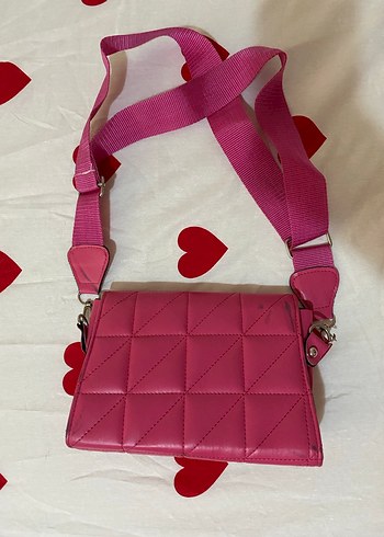 Pembe Deri Kadın Çanta Tokalı - Görsel 2