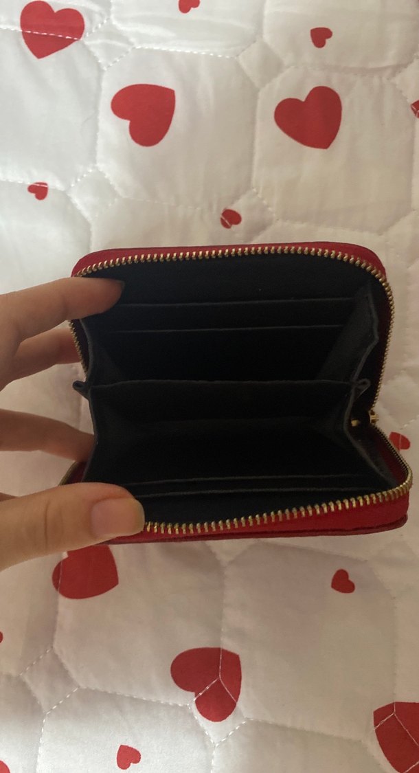 Kırmızı Deri Kadın Cüzdanı Fermuarlı - Görsel 2