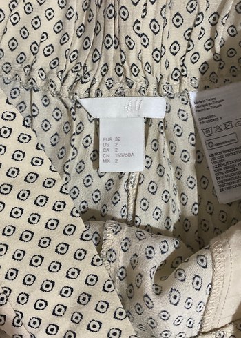 32 Beden Bej Keten Mini şort Volan Detaylı
