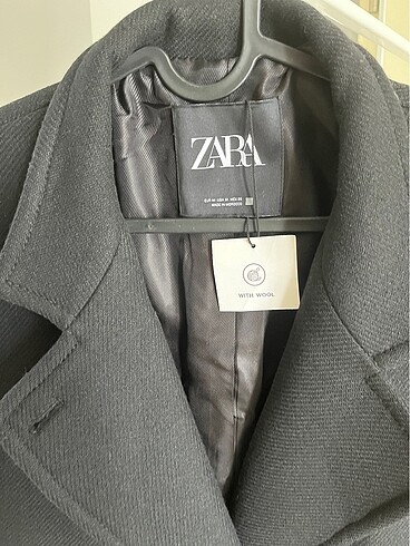 m Beden siyah Renk ZARA SIFIR KABAN