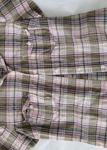 H&M Bej Düğmeli Kısa Kollu Kadın Gömlek
