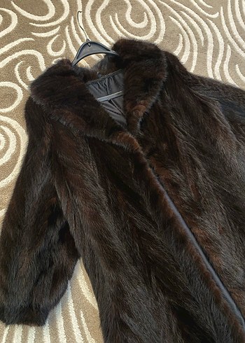 Uzun Kahverengi  Kadın Kürk Kaban ( açıklamayı okuyun ) - Görsel 7