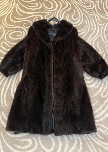 Uzun Kahverengi  Kadın Kürk Kaban ( açıklamayı okuyun ) - Görsel 6