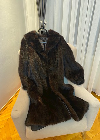 Uzun Kahverengi  Kadın Kürk Kaban ( açıklamayı okuyun ) - Görsel 3