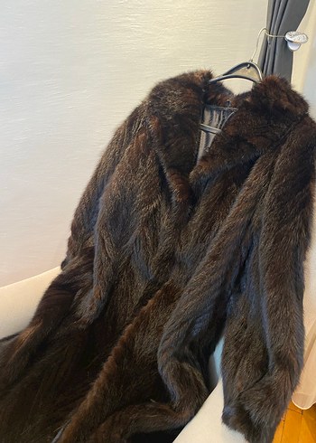 Uzun Kahverengi  Kadın Kürk Kaban ( açıklamayı okuyun ) - Görsel 2