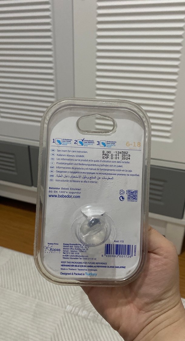 Bebédor Mavi Silikon Damaklı Emzik 6-18 ay - Görsel 2