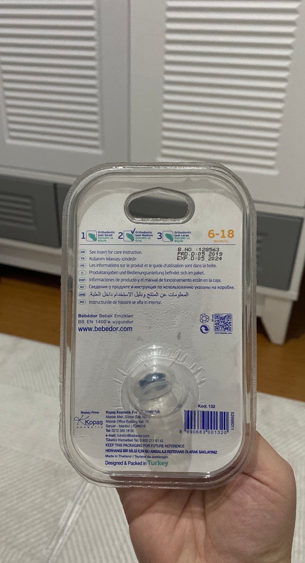 Bébédor Silikon Desenli Emzik 6-18 Ay Mavi - Görsel 2