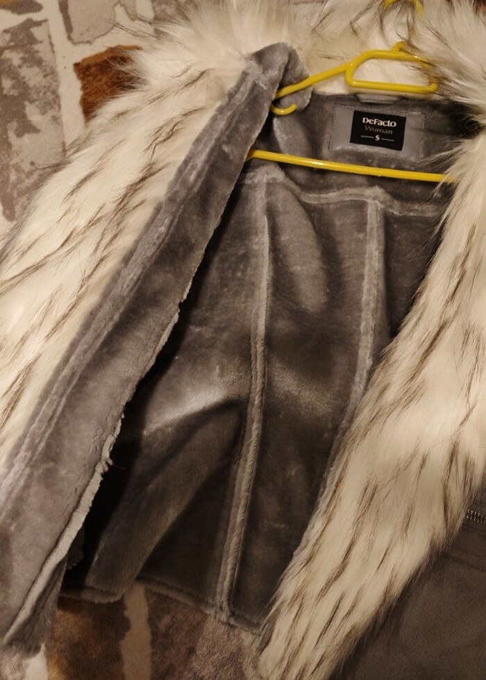 Defacto suni kürk mont - Görsel 2