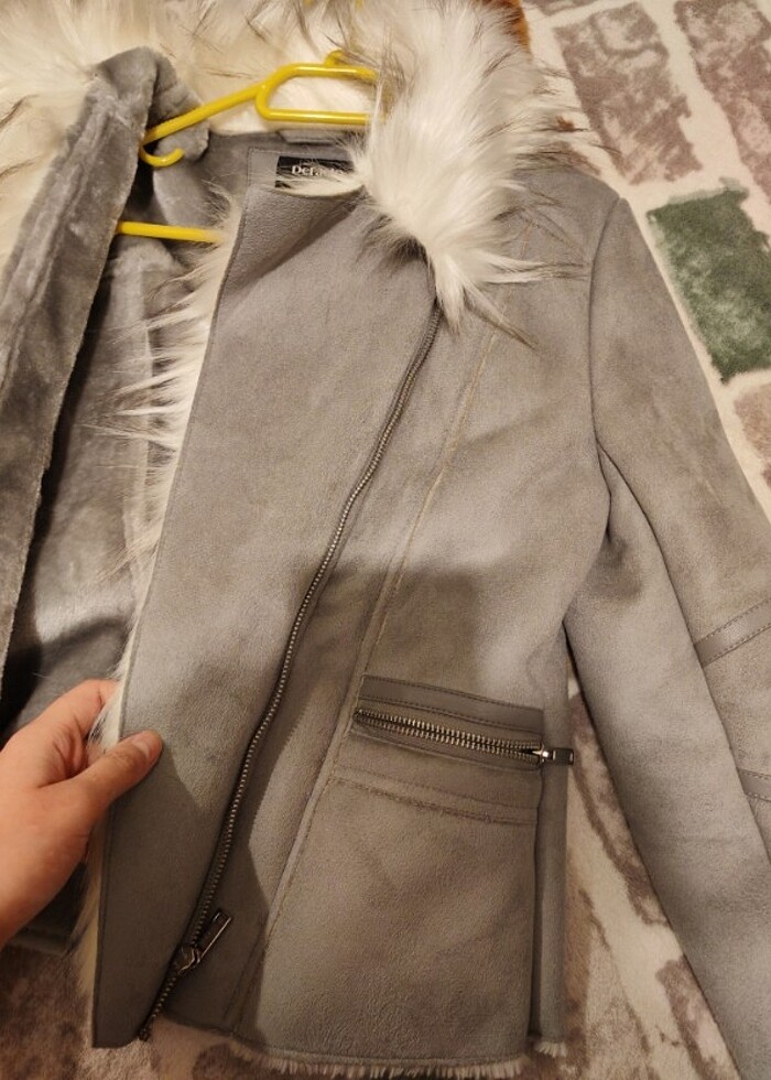 Defacto suni kürk mont - Görsel 3