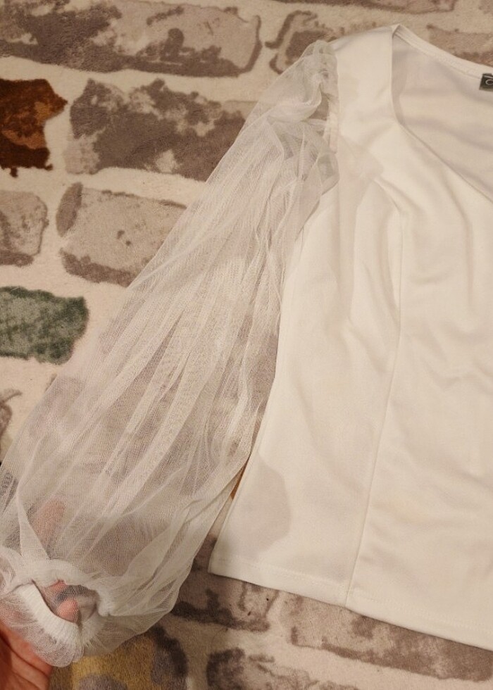 Olalook kolları tül blux - Görsel 3