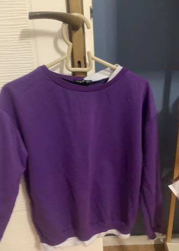s Beden Mor Kadın Sweatshirt Uzun Kollu