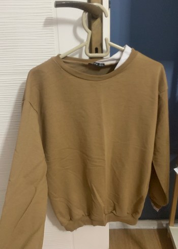 Bej Kadın Salaş Sweatshirt