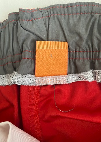 Desenli Kırmızı Erkek Mayo - Görsel 5