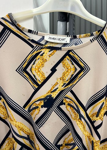 Parisian Zincir Detaylı Çok Renkli Uzun Elbise - Görsel 4