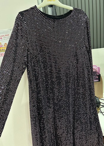 Kadın Mor Uzun Payetli Abiye Elbise - Görsel 2