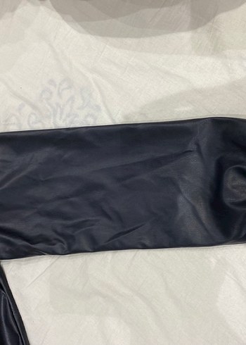 Düğmeli Siyah Kadın Deri Ceket - Görsel 3