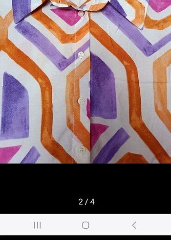 38 Beden Renkli Geometrik Desenli Uzun Elbise