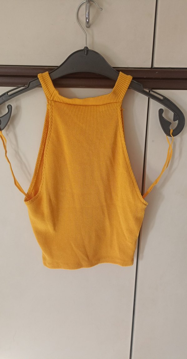 Sarı Mini Yüksek Yaka Kadın Atlet - Görsel 2