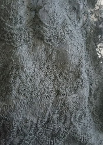 Siyah Dantel Detaylı Midi Kadın Elbise - Görsel 7